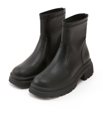 FM SHOES 防潑水厚底鋸齒工程靴 黑