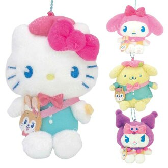 小禮堂 Sanrio 三麗鷗 x KUPPY RAMUNE 絨毛玩偶吊飾 (斜背包款) | 小禮堂－樂天旗艦店直營店 | 樂天市場Rakuten
