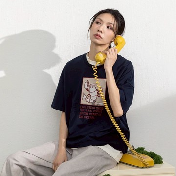 ➤海洋之中貼布繡涼感T恤(兩色)