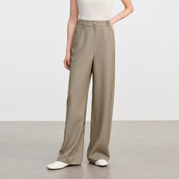 仿牛仔斜紋直筒彎刀褲