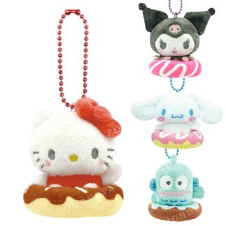 小禮堂 Sanrio 三麗鷗 絨毛玩偶吊飾 (甜甜圈款) Kitty 大耳狗 酷洛米 人魚漢頓 | 小禮堂－樂天旗艦店直營店 | 樂天市場Rakuten